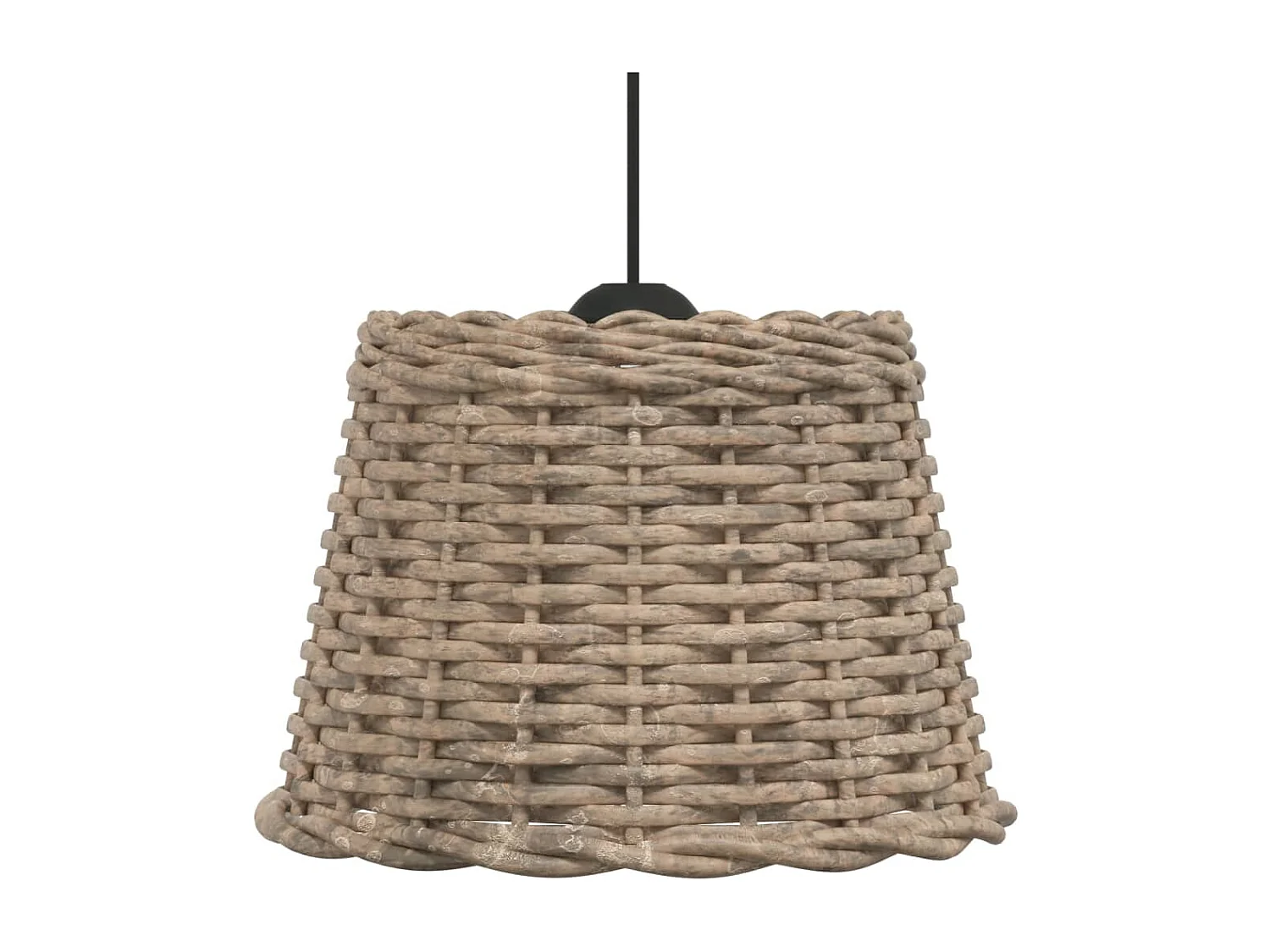 Abat-jour de plafonnier marron Ø30x20 cm osier FR263586