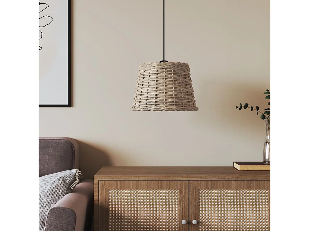Plafondlampenkap Ø30x20 cm wicker bruin BE869310