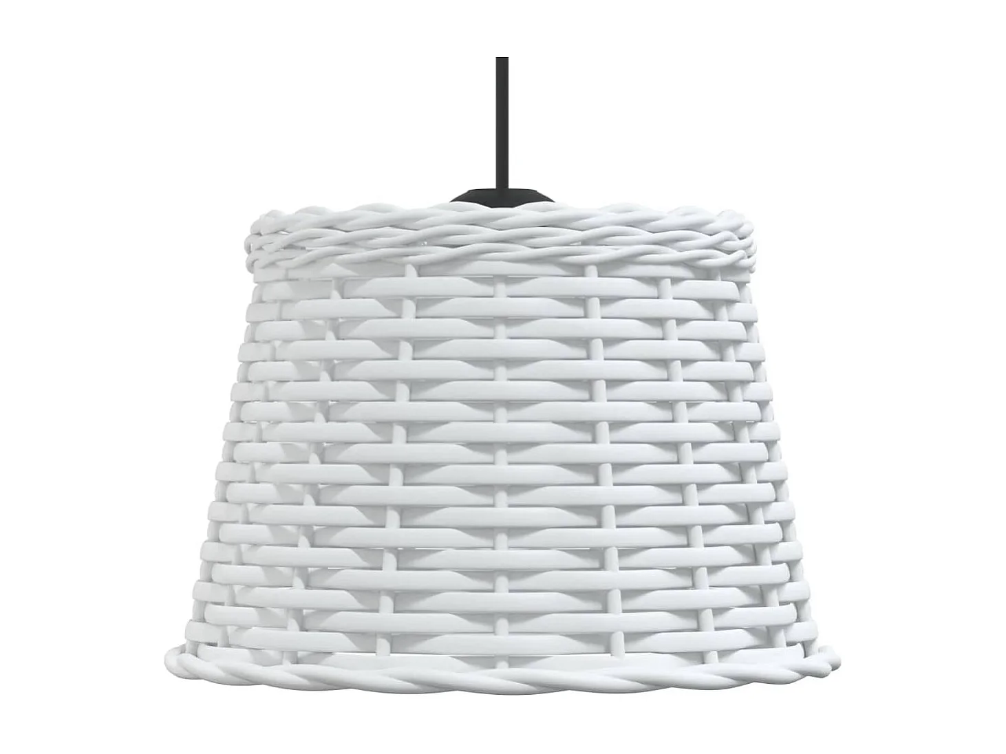 Pantalla para lámpara de techo mimbre blanco Ø25x17 cm ES957748