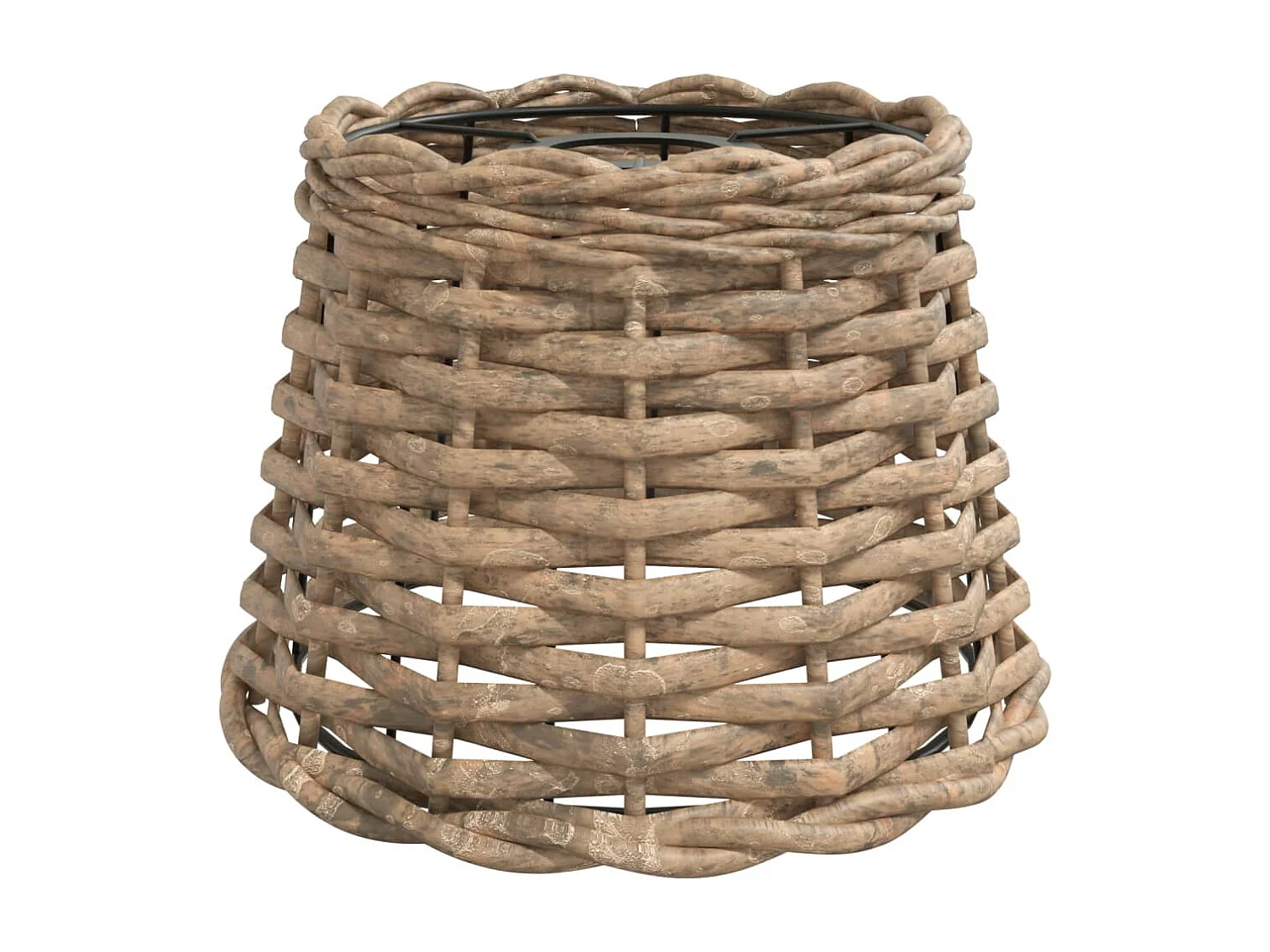 Abat-jour de plafonnier marron Ø20x15 cm osier FR883991