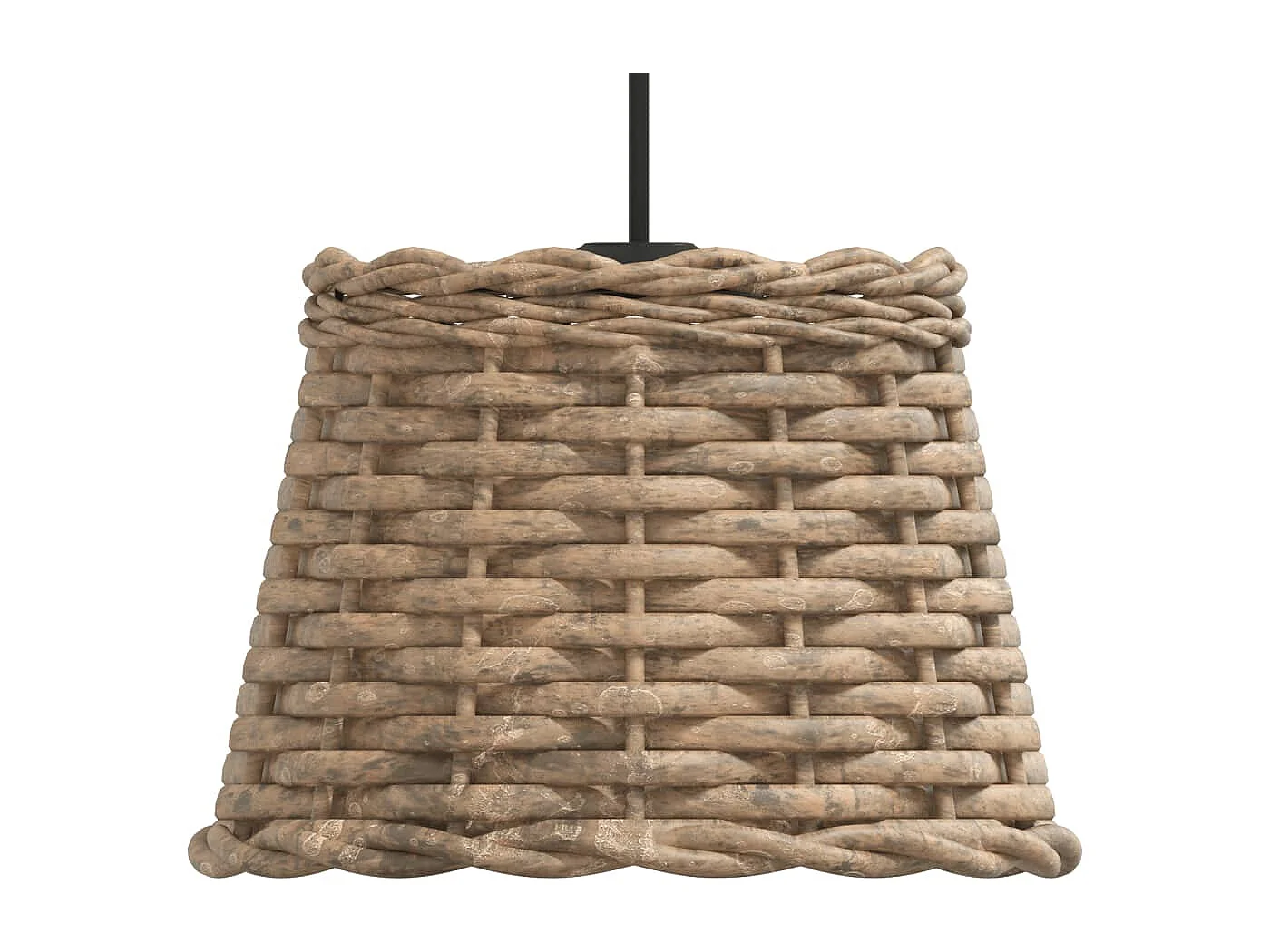 Abat-jour de plafonnier marron Ø20x15 cm osier FR883991