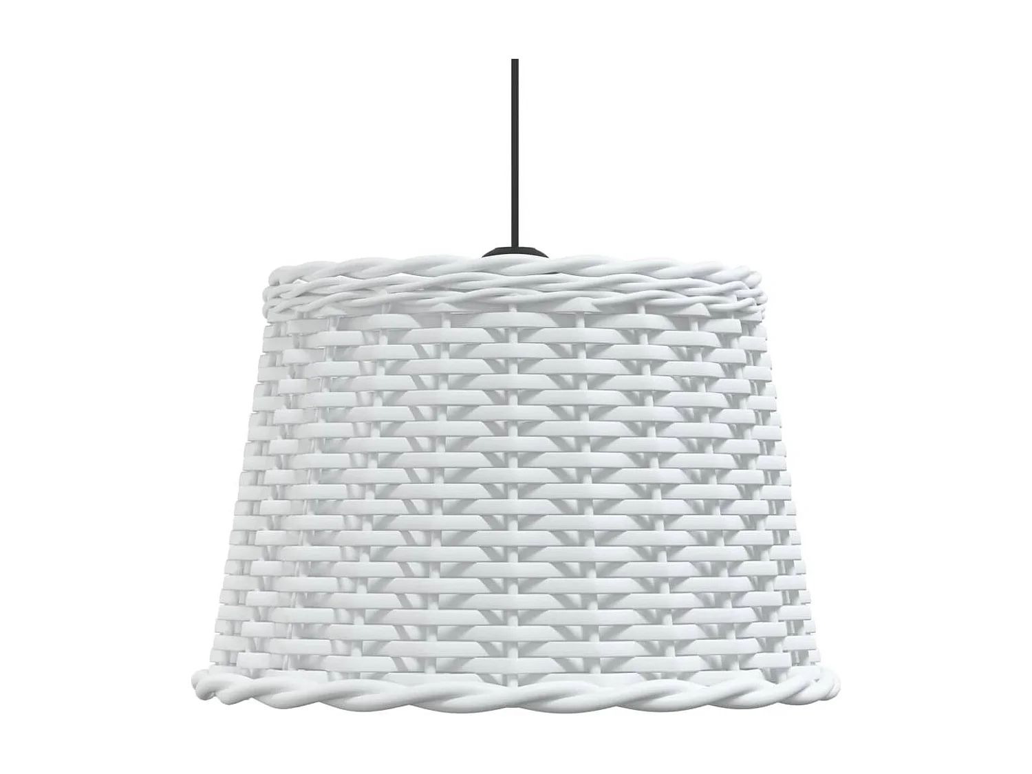 Plafondlampenkap Ø40x26 cm wicker wit BE690186