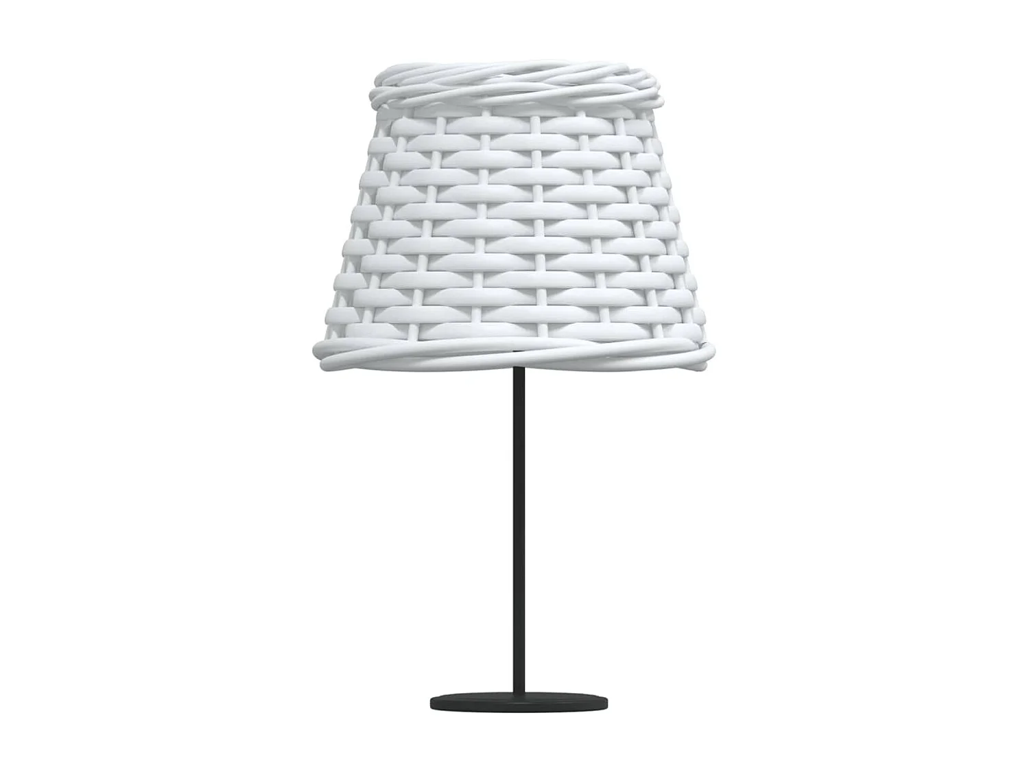 Lampenkap Ø15x12 cm wicker wit BE490669