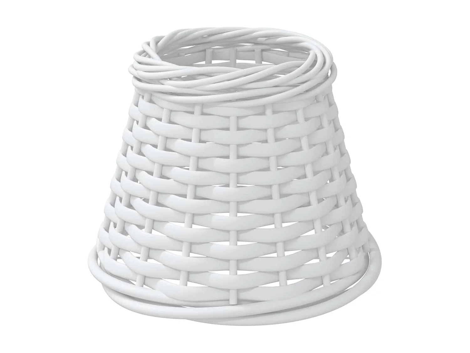 Abat-jour blanc Ø15x12 cm osier FR861096