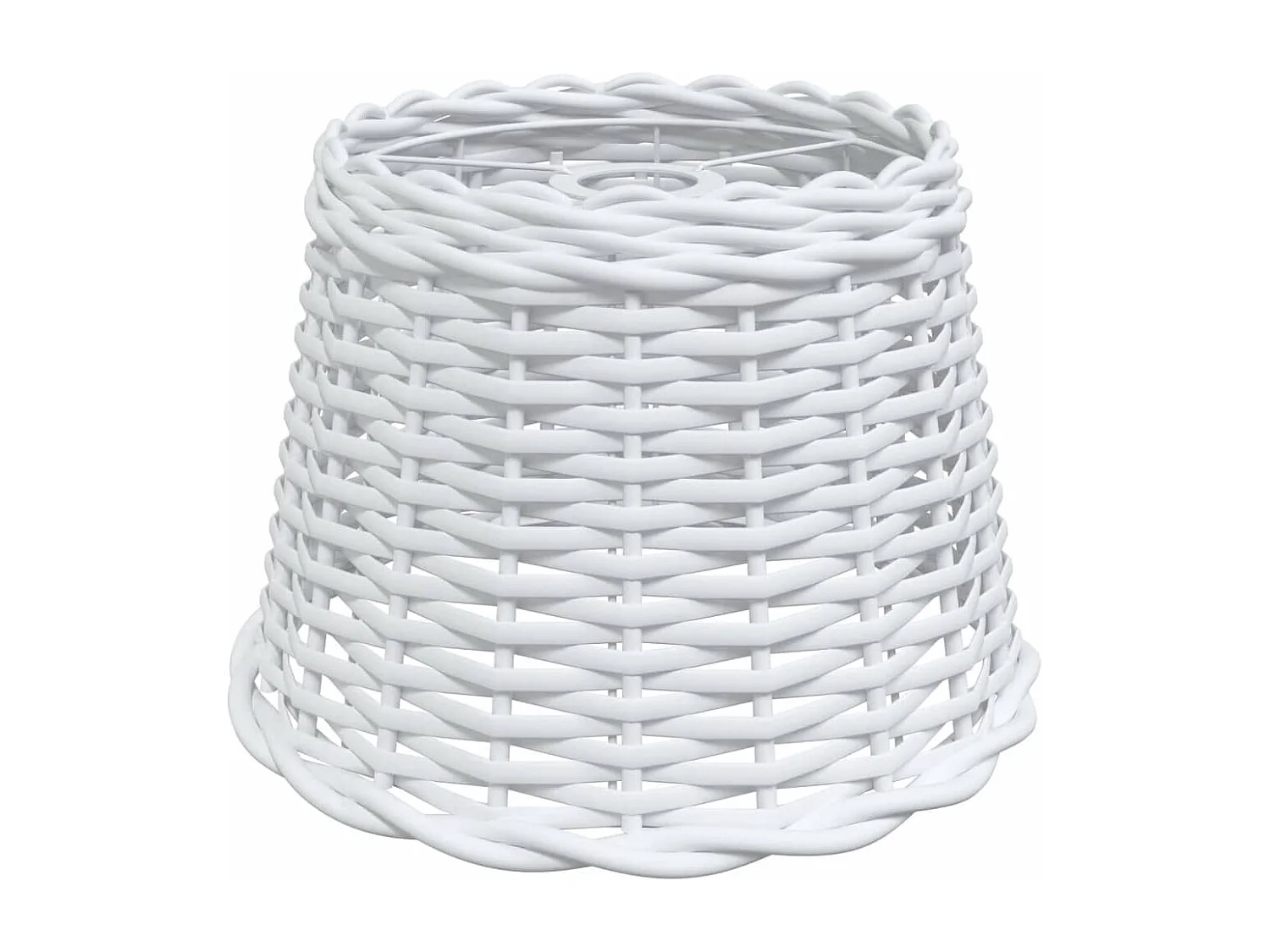 Abat-jour de plafonnier blanc Ø30x20 cm osier FR563725