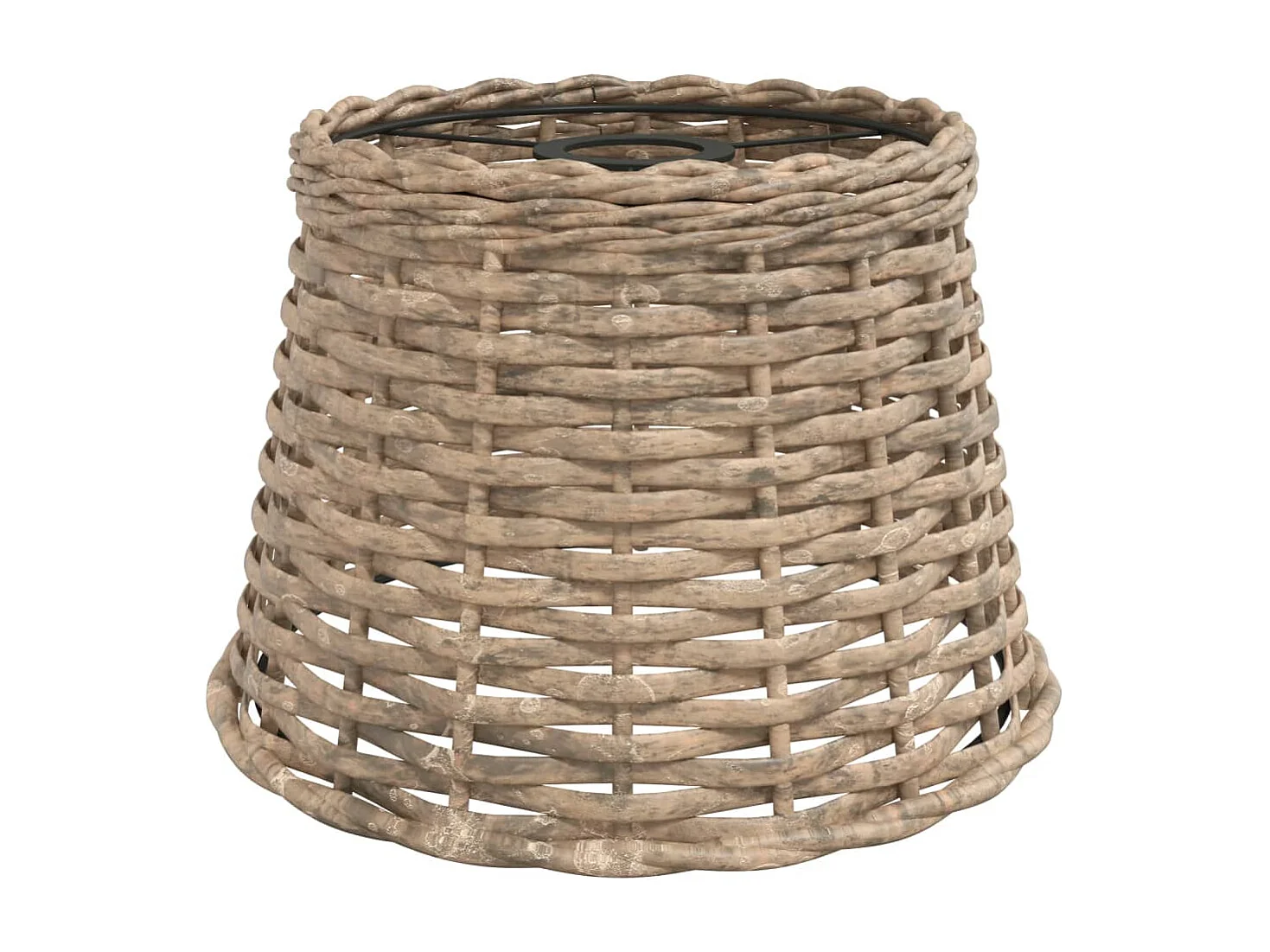 Abat-jour de plafonnier marron Ø25x17 cm osier FR666652