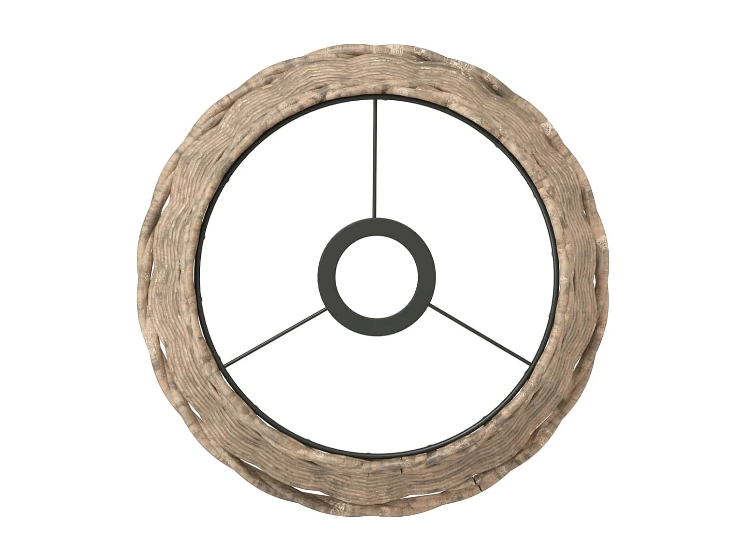 Pantalla para lámpara de techo mimbre marrón Ø25x17 cm ES735919