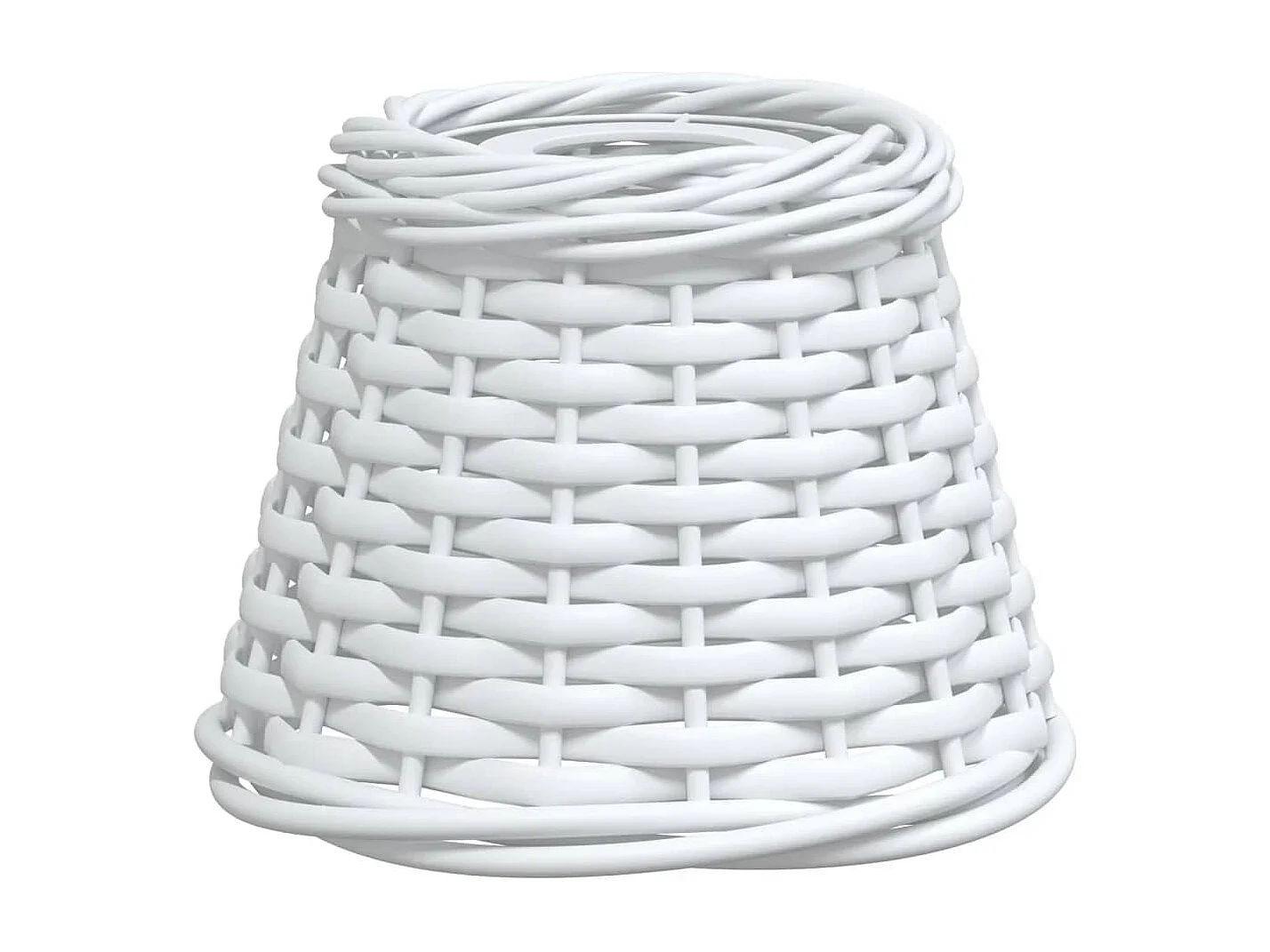 Abat-jour de plafonnier blanc Ø15x12 cm osier FR699253