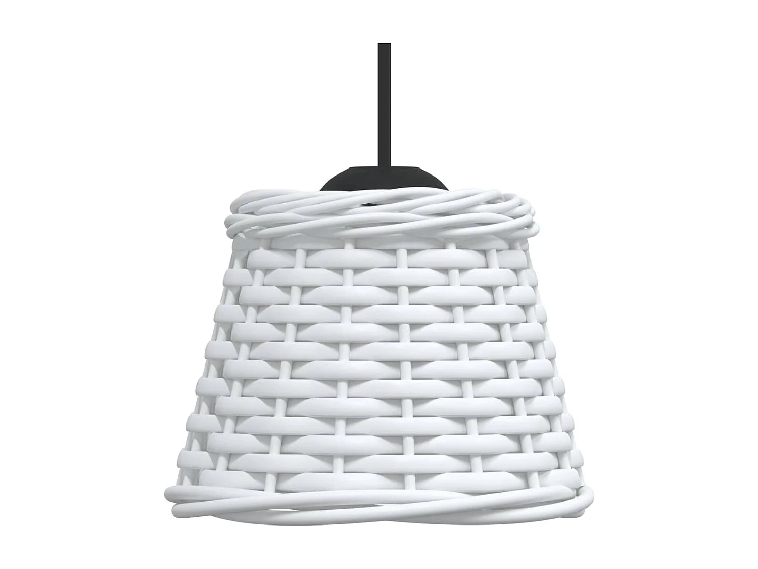 Abat-jour de plafonnier blanc Ø15x12 cm osier FR699253