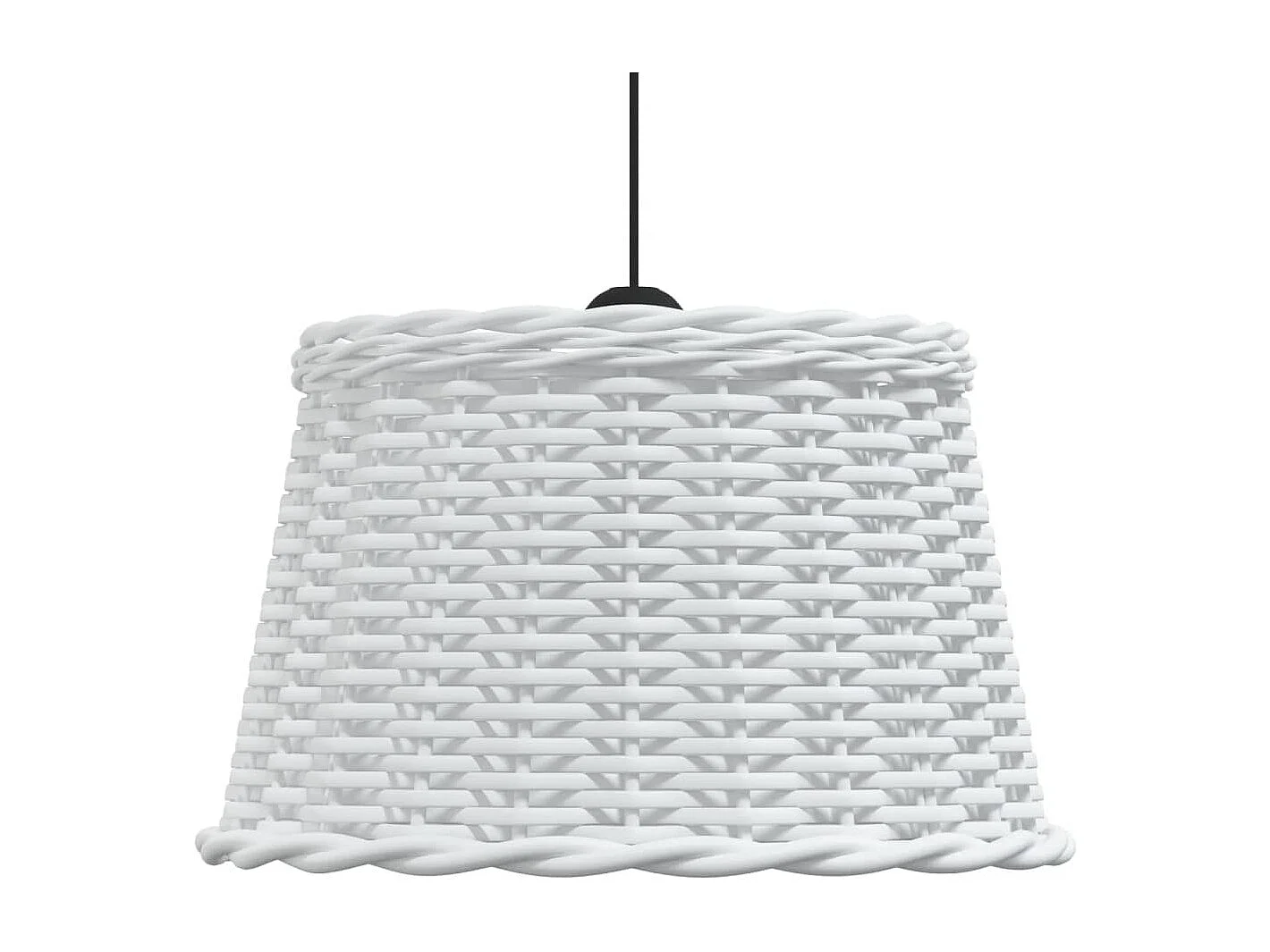 Abat-jour de plafonnier blanc Ø45x28 cm osier FR855276