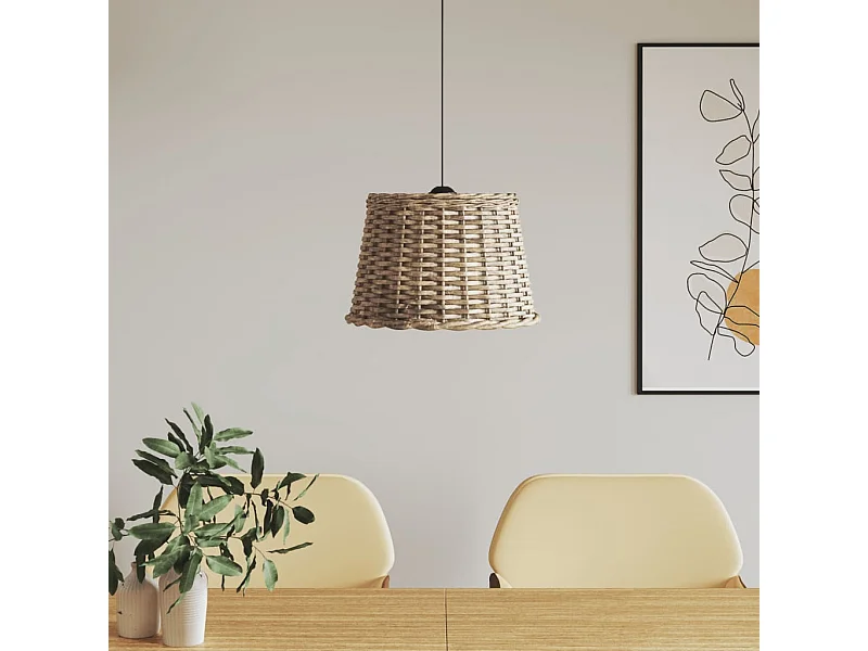 Plafondlampenkap Ø40x26 cm wicker bruin BE395248