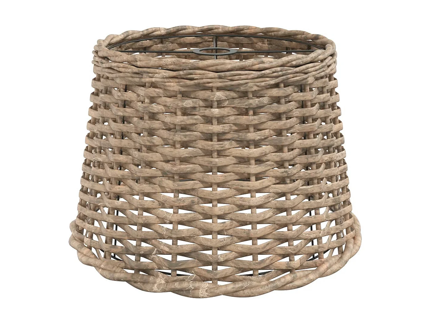 Abat-jour de plafonnier marron Ø40x26 cm osier FR825165