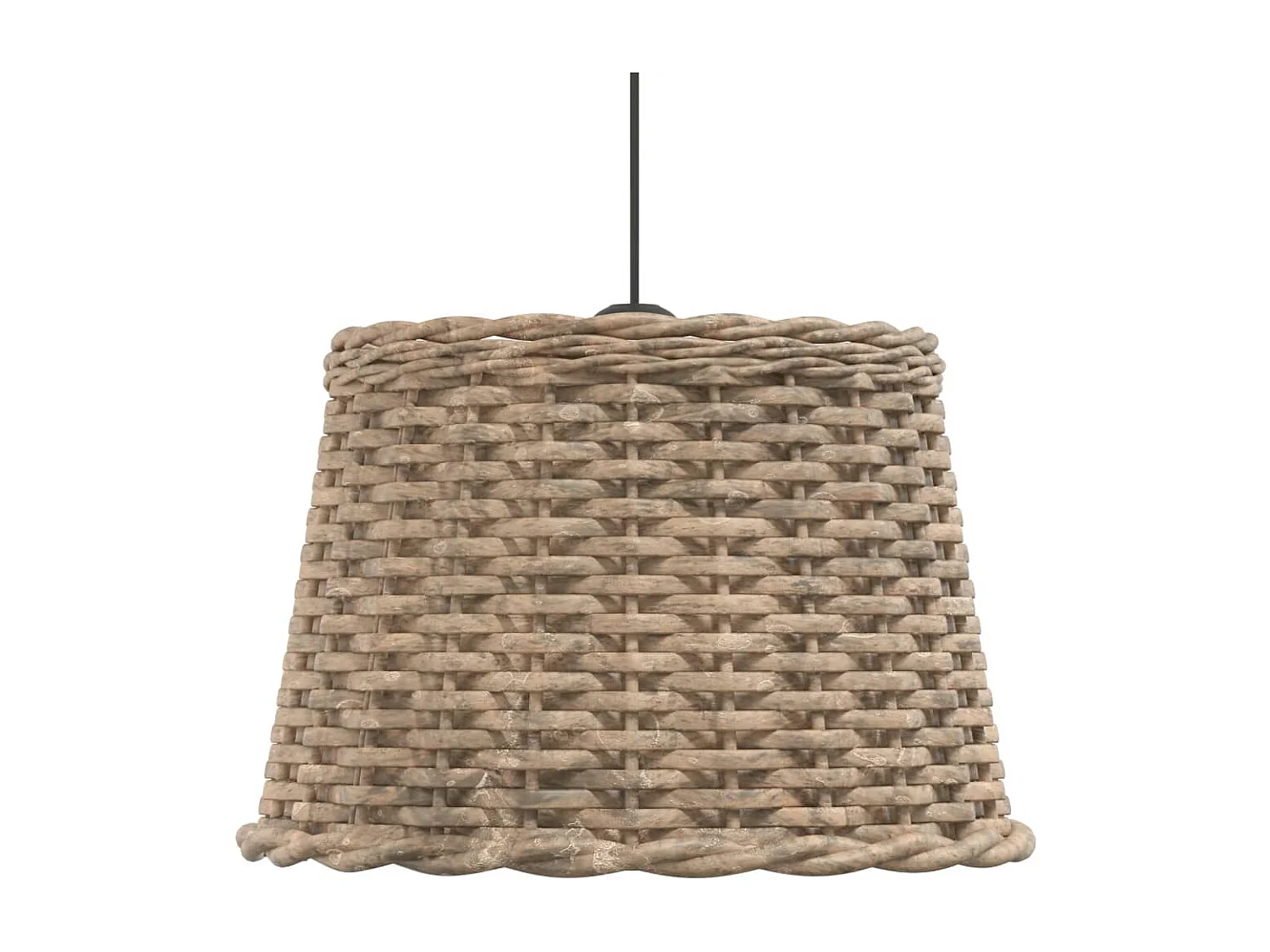 Abat-jour de plafonnier marron Ø40x26 cm osier FR825165