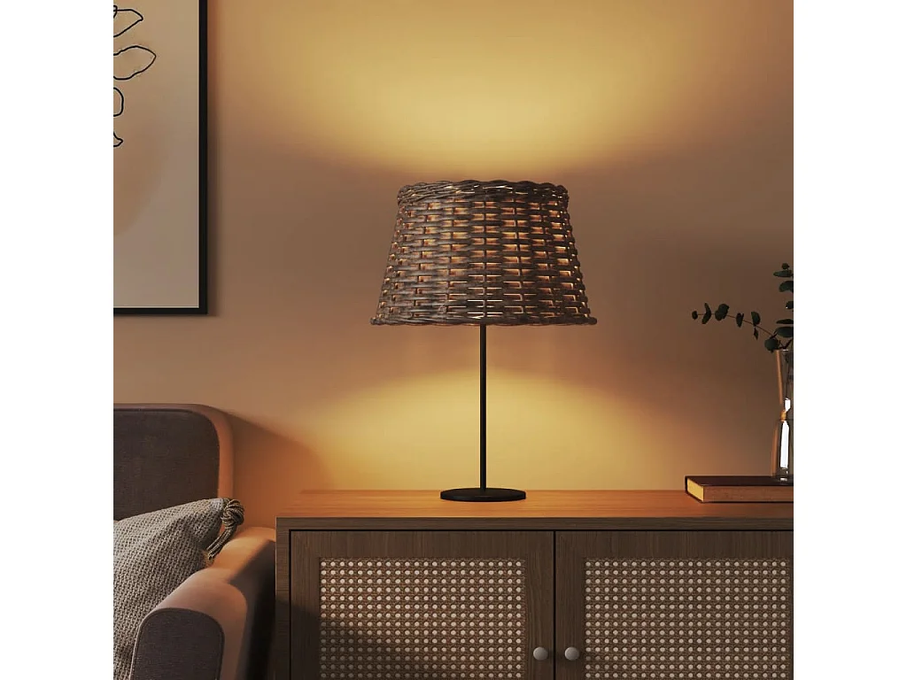 Lampenkap Ø38x23 cm wicker bruin BE735298