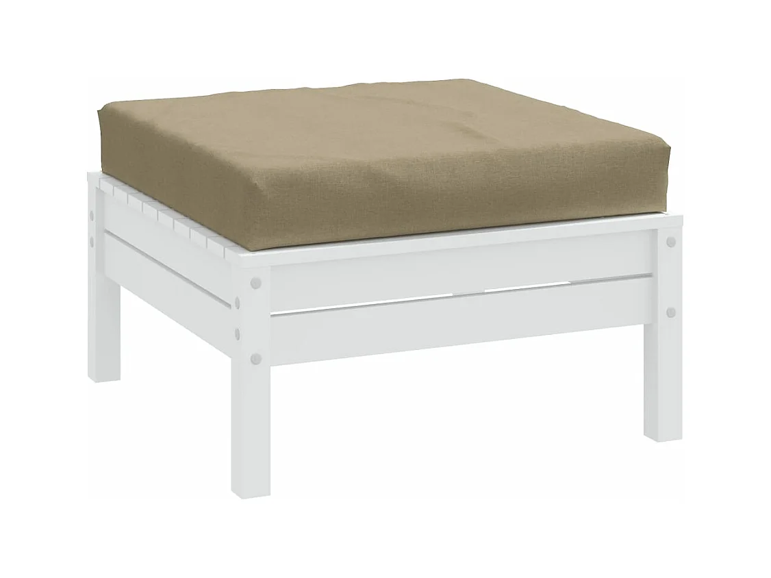 Coussin de palette taupe mélangé 60x60x10 cm tissu FR538378
