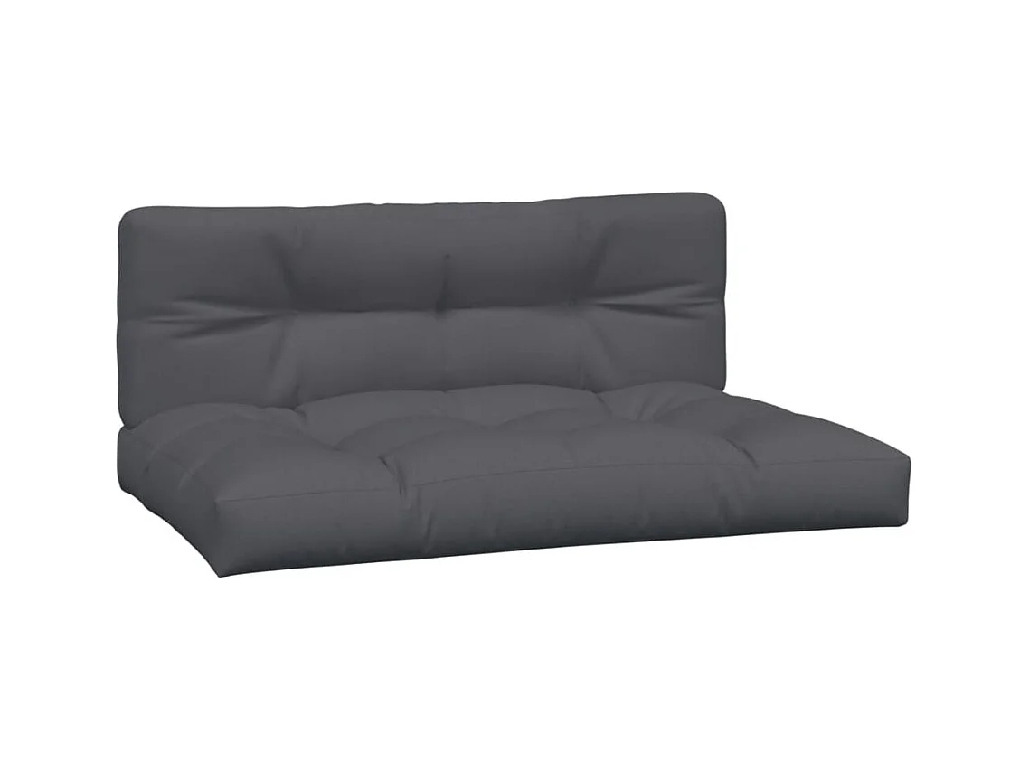 Almofadões de paletes 2 pcs tecido antracite PT295152