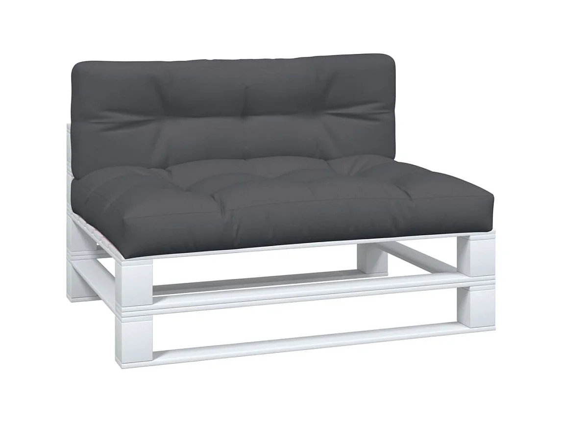 Almofadões de paletes 2 pcs tecido antracite PT295152