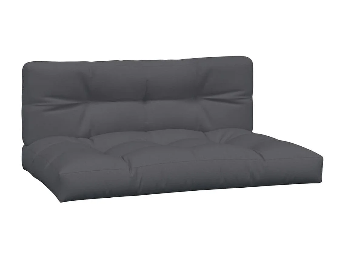 Coussins de palette lot de 2 anthracite tissu FR348266