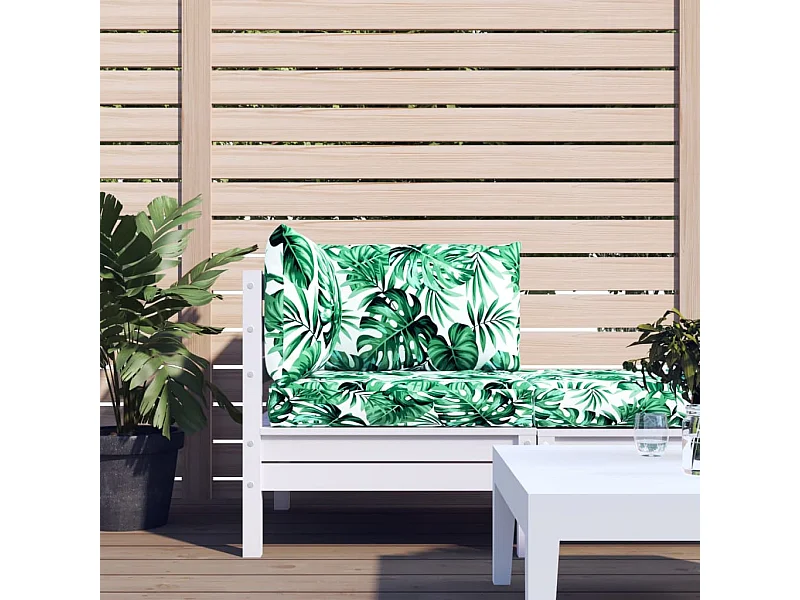 Coussins de palette lot de 3 motif de feuilles tissu Oxford FR331702