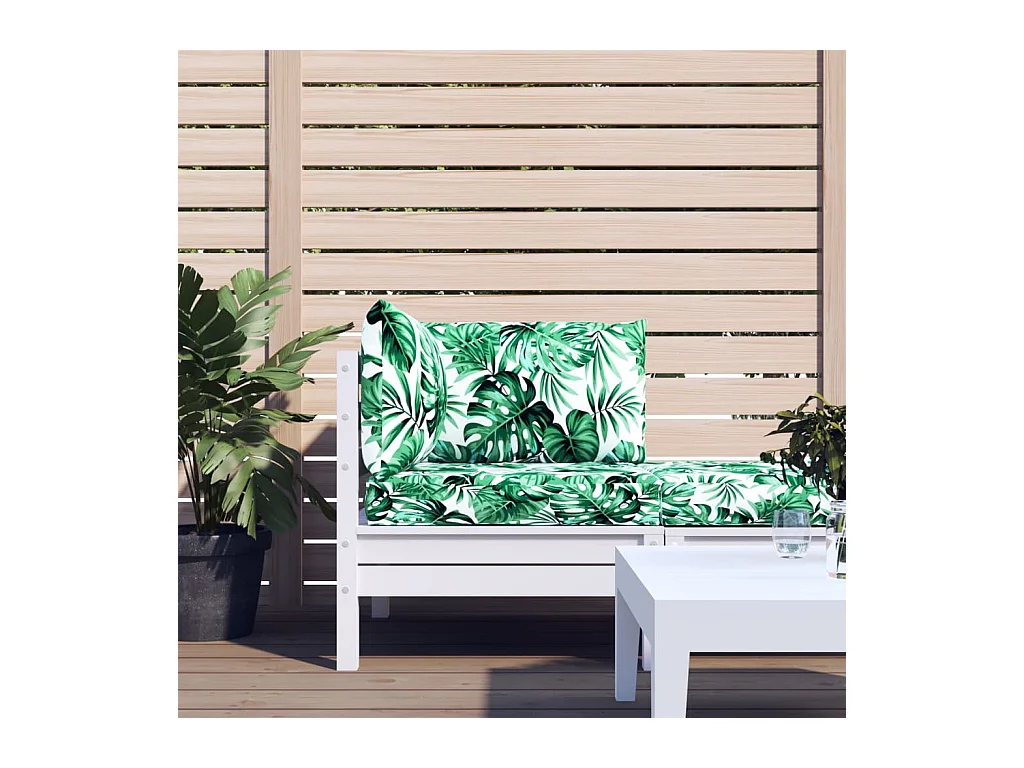 Coussins de palette lot de 3 motif de feuilles tissu Oxford FR331702
