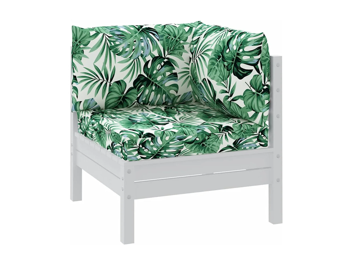 Almofadões p/ móveis paletes 3 pcs tecido oxford padrão folhas PT601314