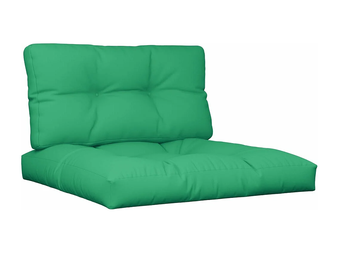 Coussins de palette lot de 2 vert tissu FR562007