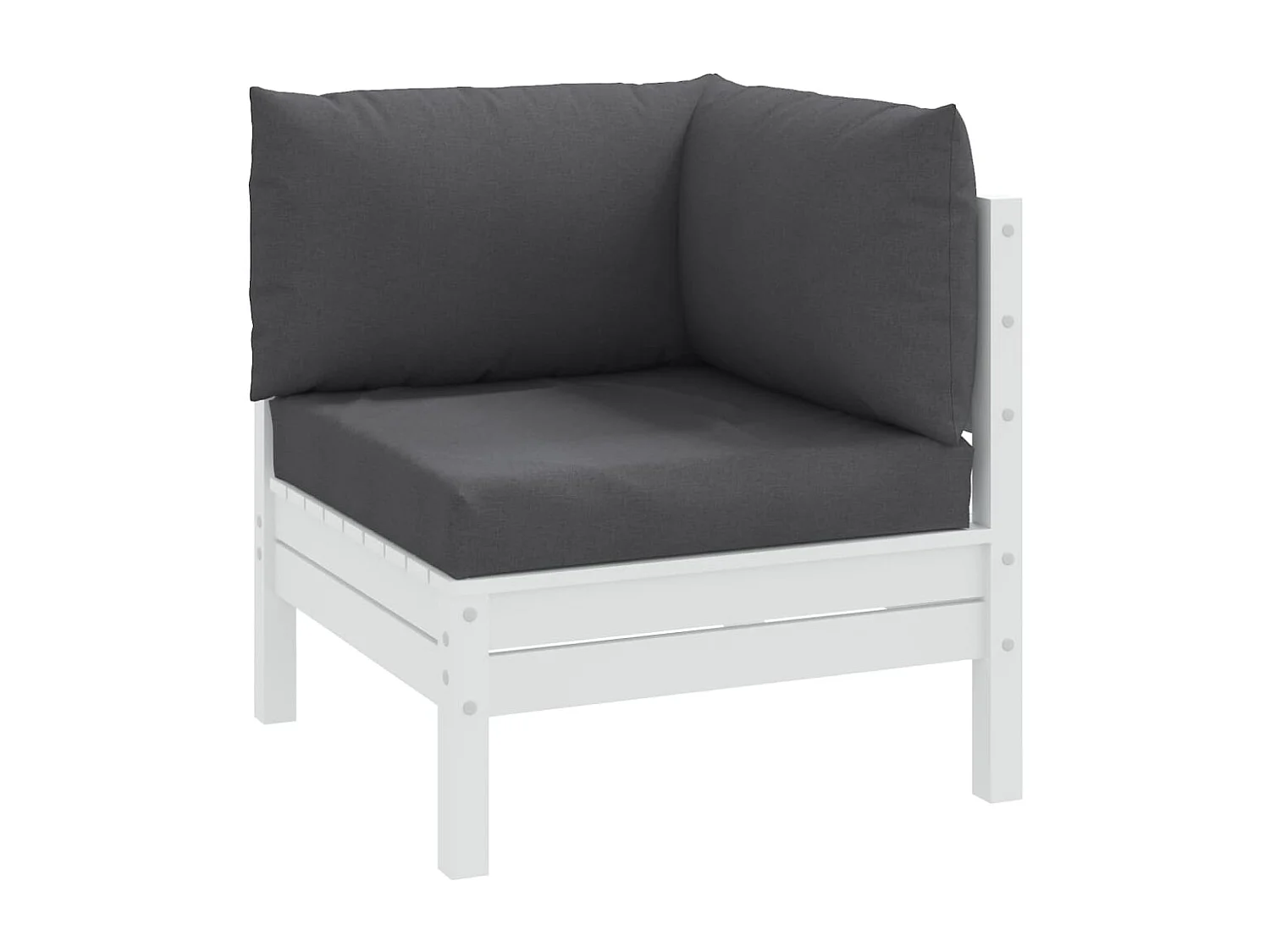 Coussins de palette lot de 3 anthracite mélangé tissu FR306982