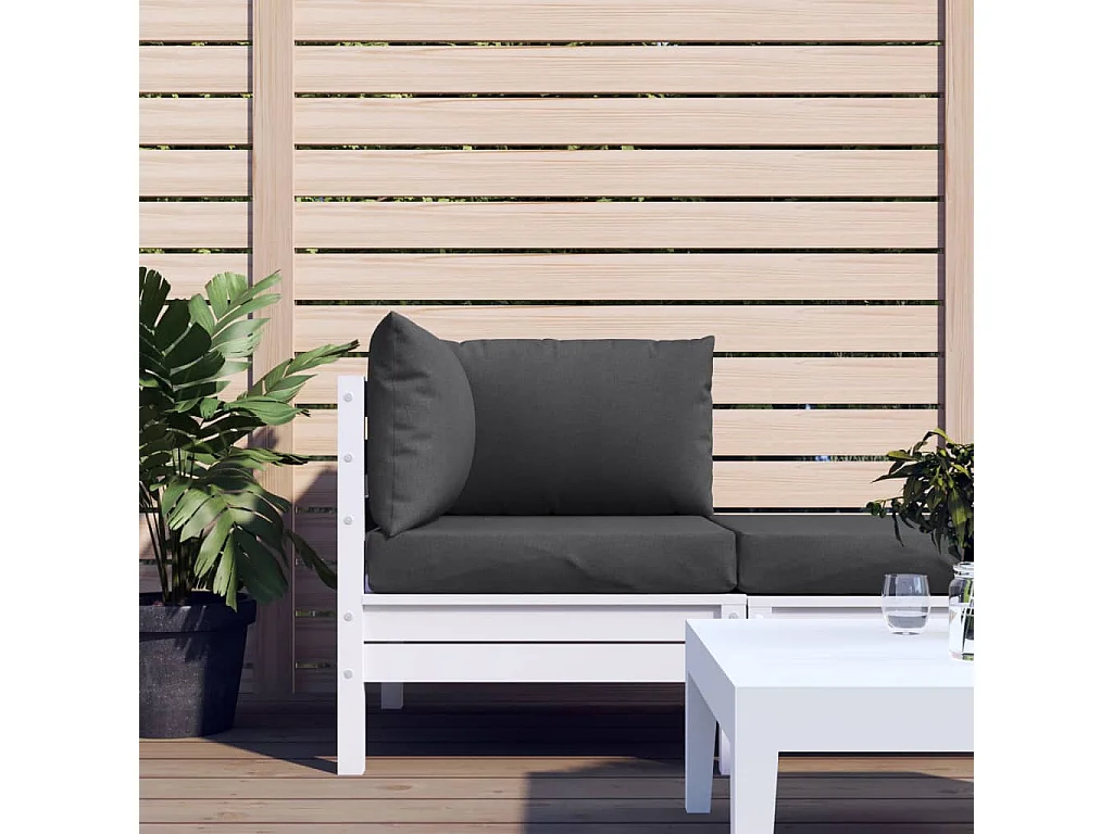 Coussins de palette lot de 3 anthracite mélangé tissu FR306982