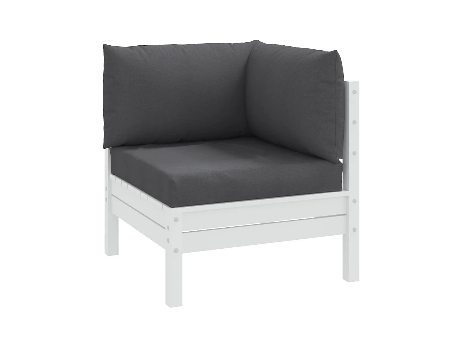 Coussins de palette lot de 3 anthracite mélangé tissu FR306982