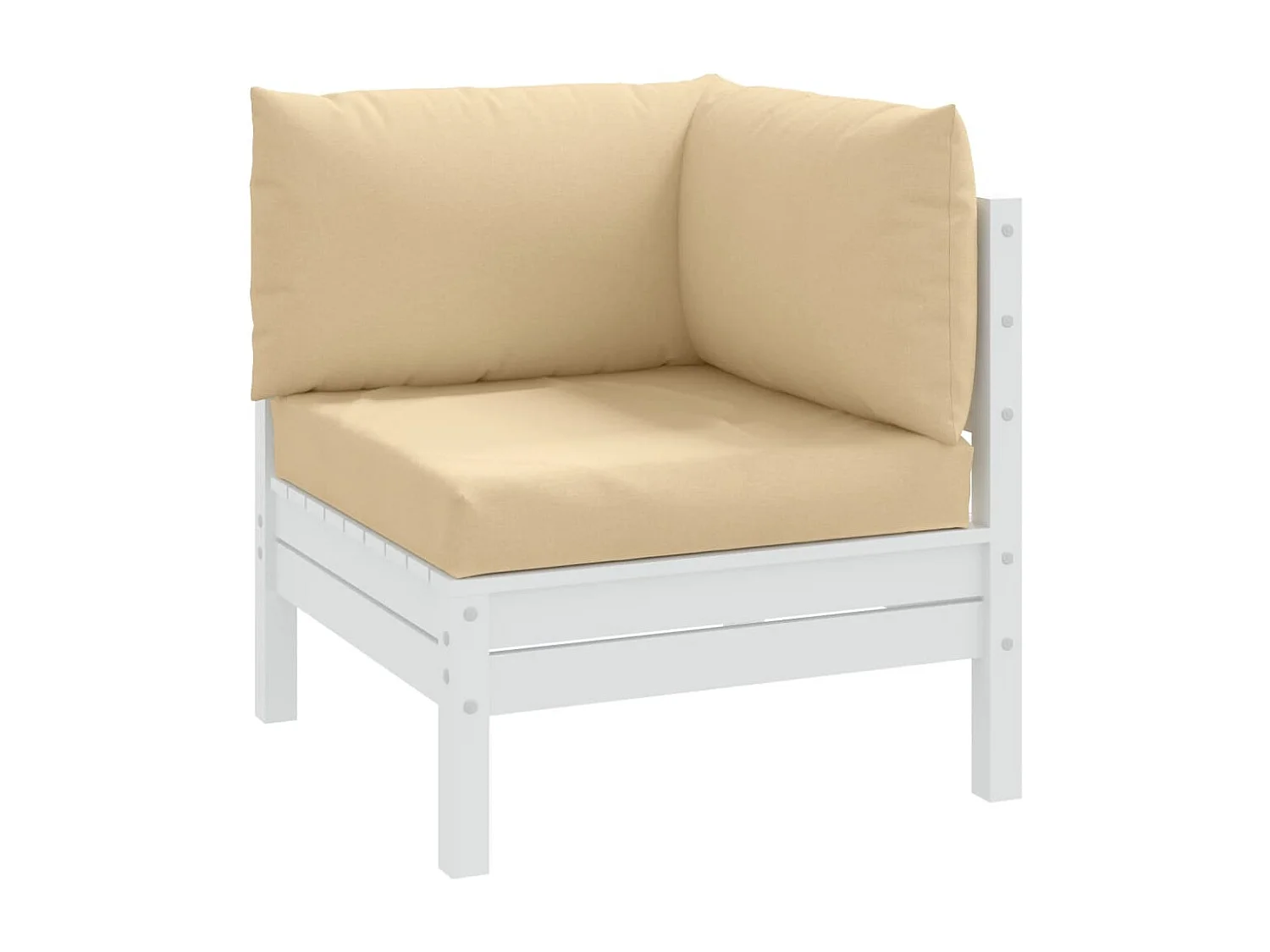 Coussins de palette lot de 3 beige mélangé tissu FR247851