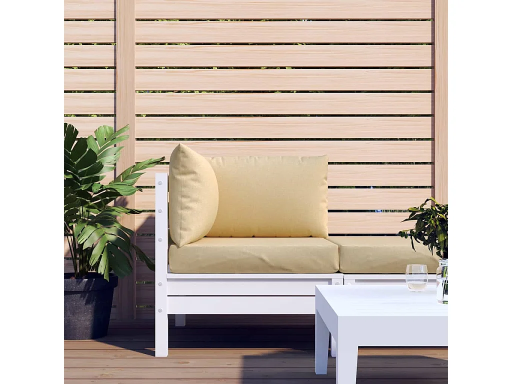 Coussins de palette lot de 3 beige mélangé tissu FR247851