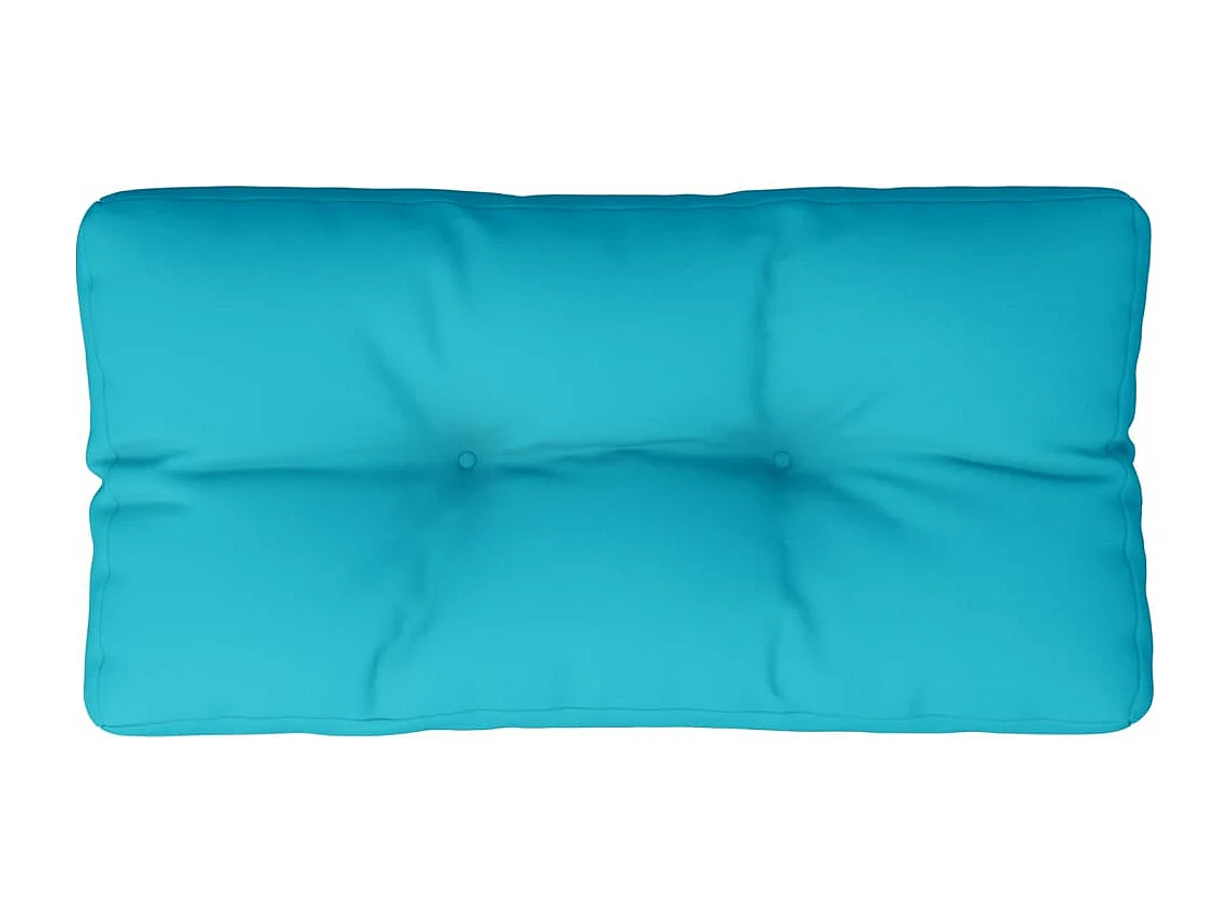 Coussin de palette turquoise 80x40x12 cm tissu FR164182