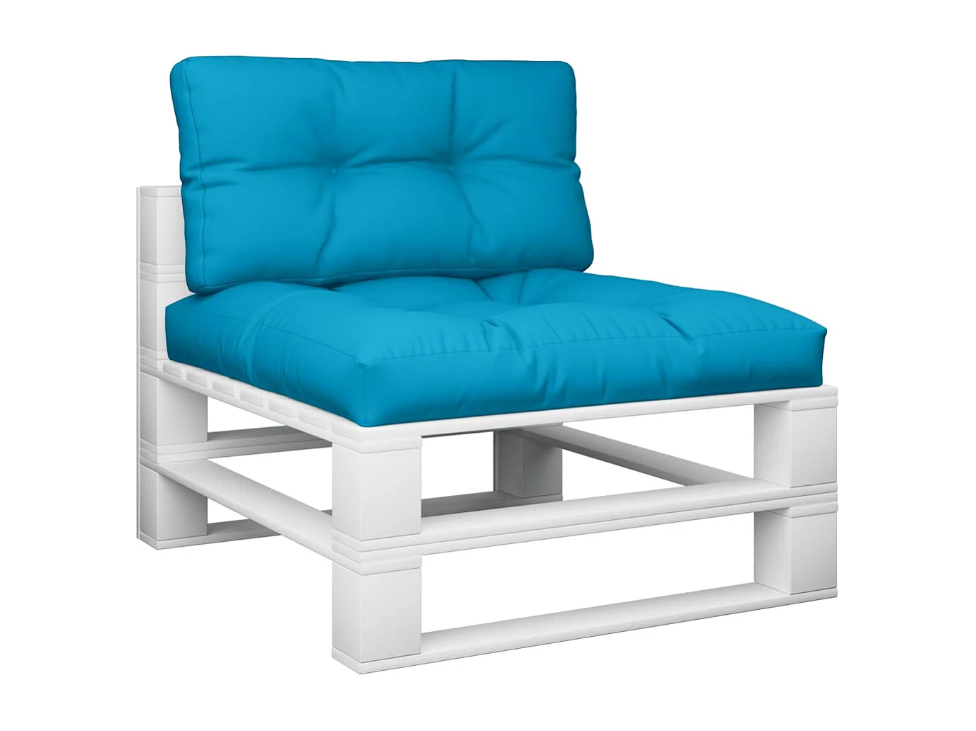 Coussins de palette lot de 2 bleu tissu FR535918