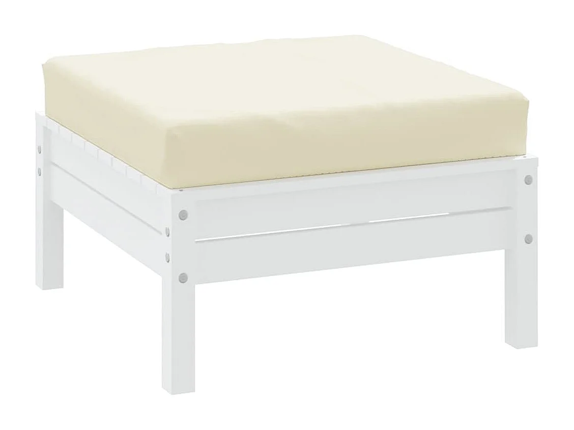 Cojín para sofá de palets tela Oxford crema 60x60x8 cm ES703696