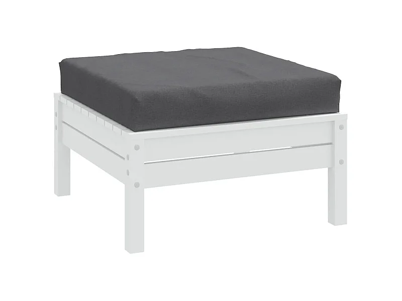 Coussin de palette anthracite mélangé 60x60x10 cm tissu FR746307