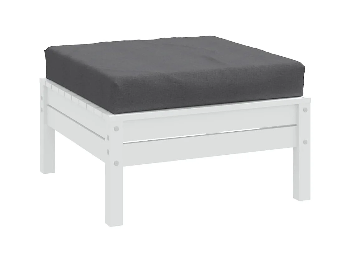 Coussin de palette anthracite mélangé 60x60x10 cm tissu FR746307