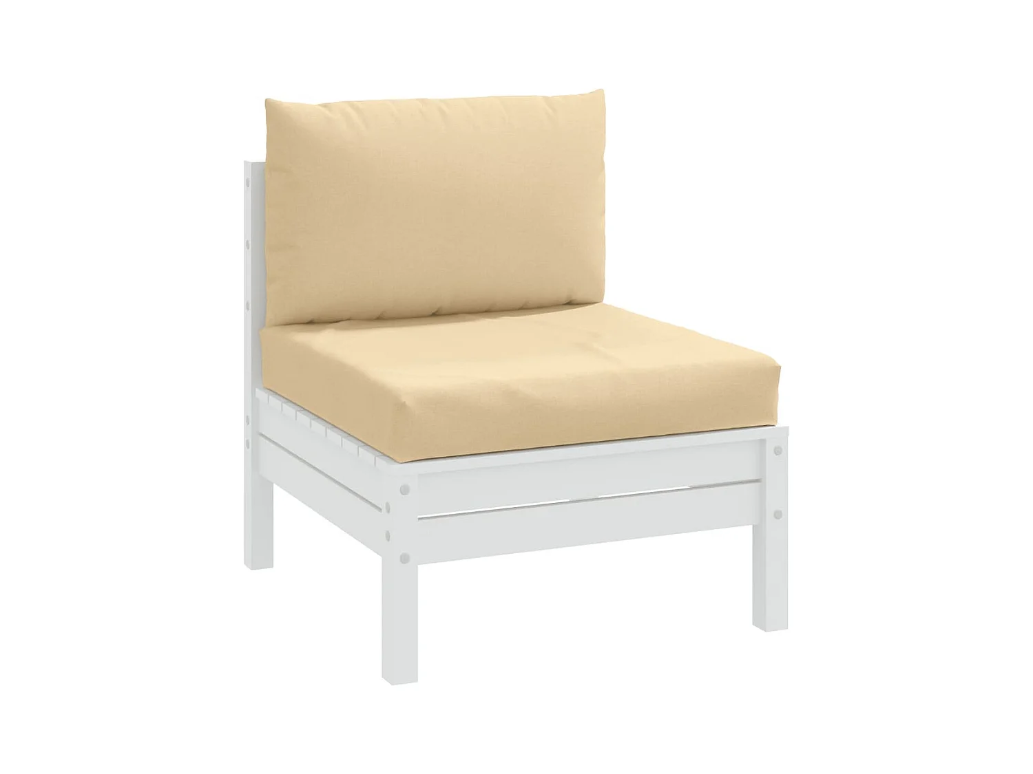 Coussins de palette lot de 2 beige mélangé tissu FR514525