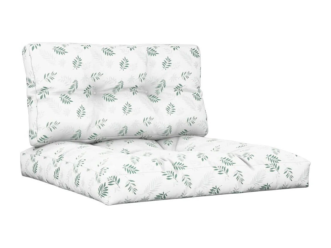 Almofadões para sofás de paletes 2 pcs tecido padrão de folhas PT479064