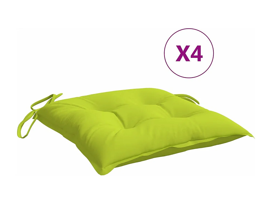 Almofadões móveis de paletes 4pcs tecido oxford verde brilhante PT440632