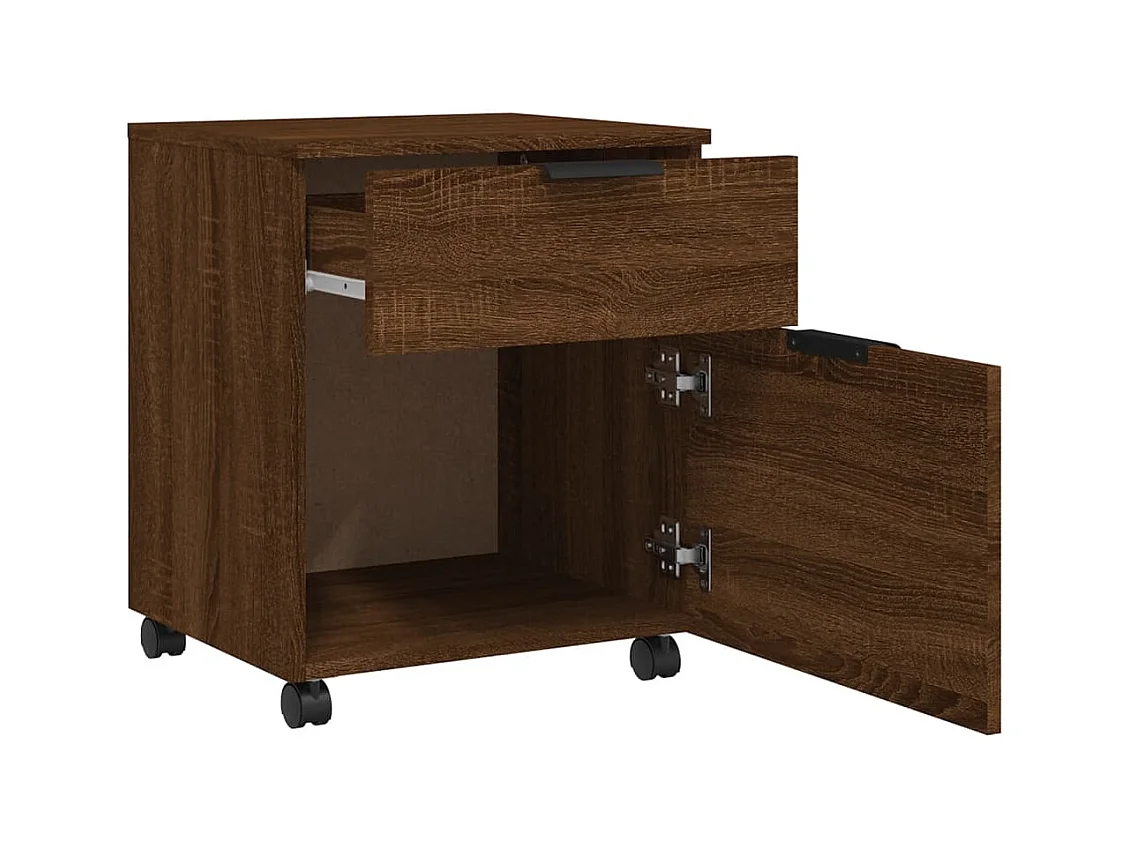 Arquivador móvel 45x38x54cm derivados madeira carvalho castanho PT605843