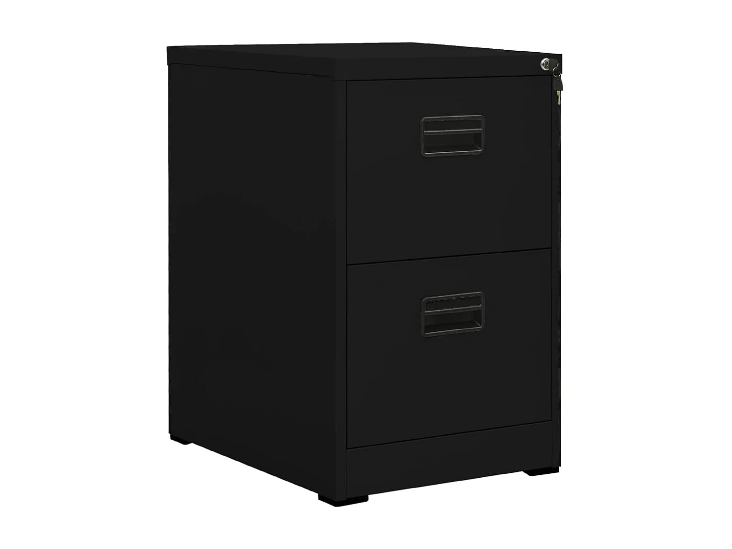 Armoire de bureau - Classeur Noir 46x62x72,5 cm Acier FR754917