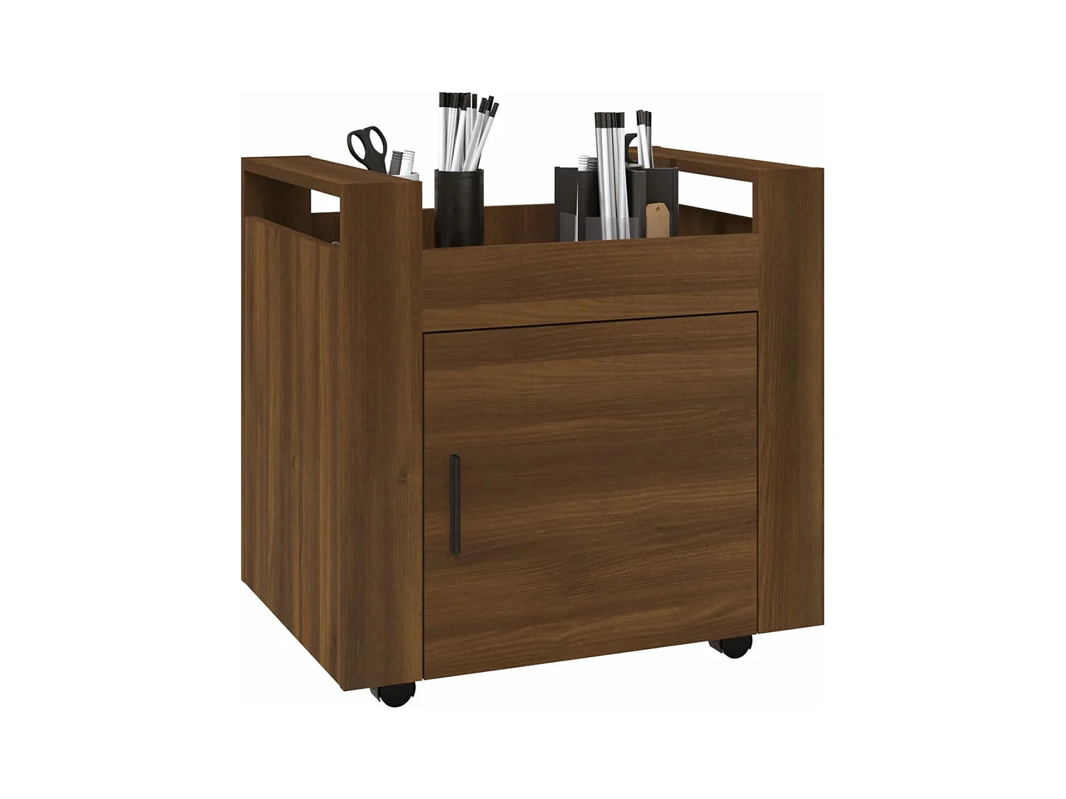 Trólei secretária 60x45x60 cm deriv. madeira carvalho castanho PT186927