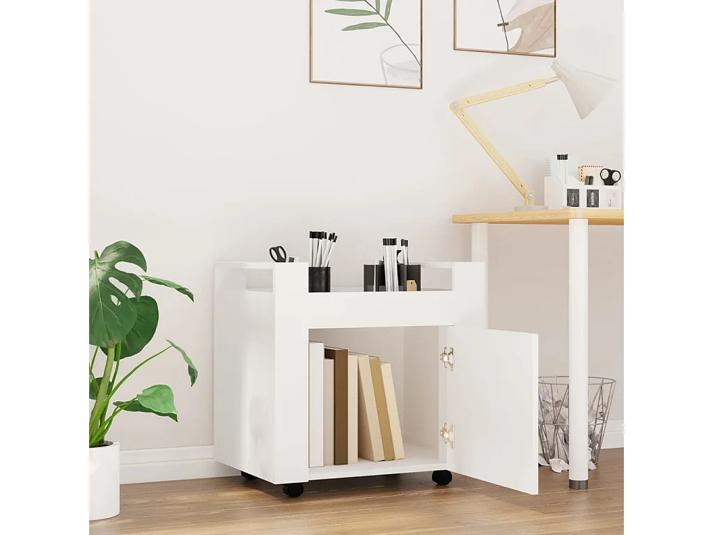 Bureaukastje 60x45x60 cm bewerkt hout wit BE942286