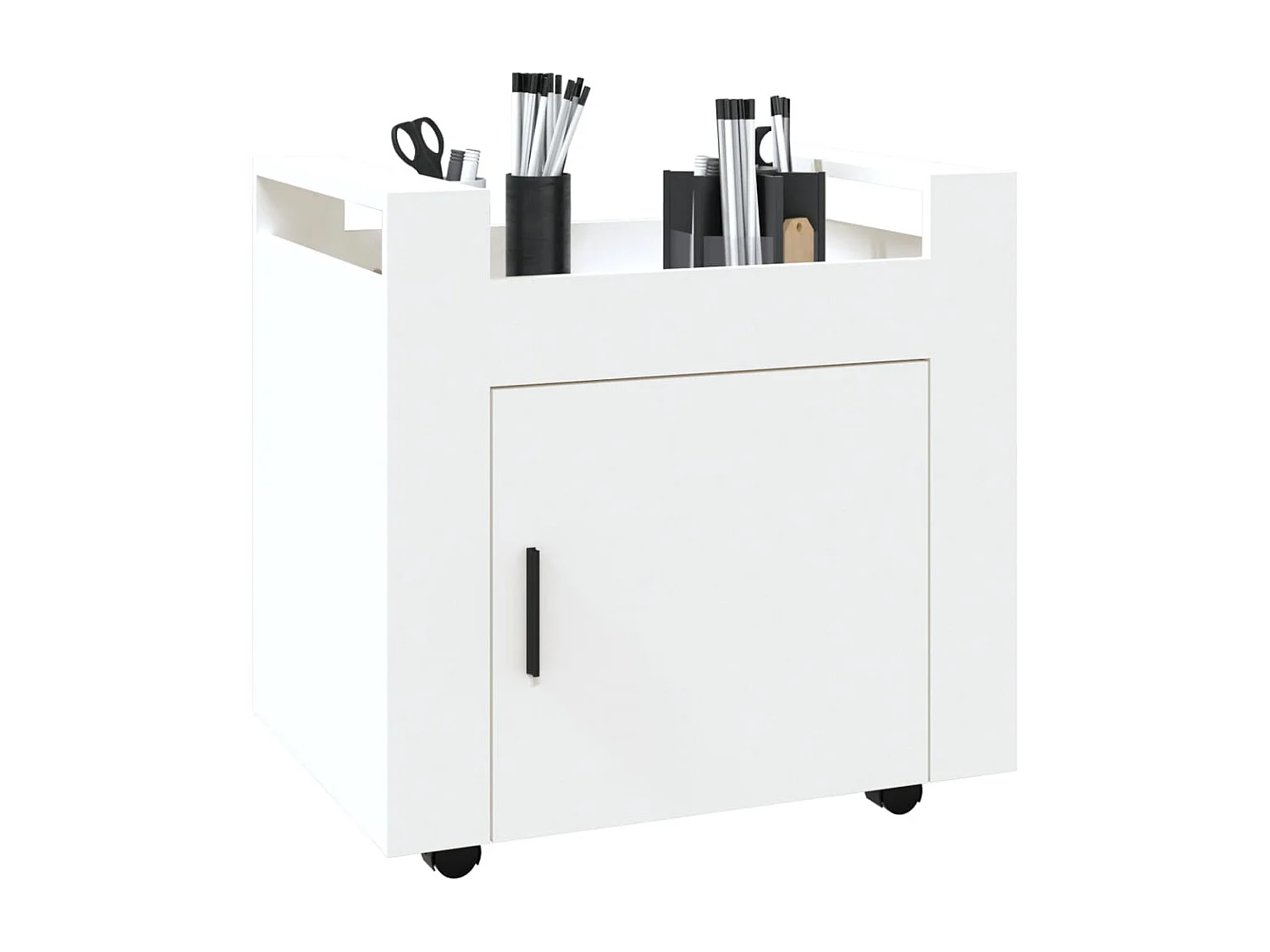 Bureaukastje 60x45x60 cm bewerkt hout wit BE942286