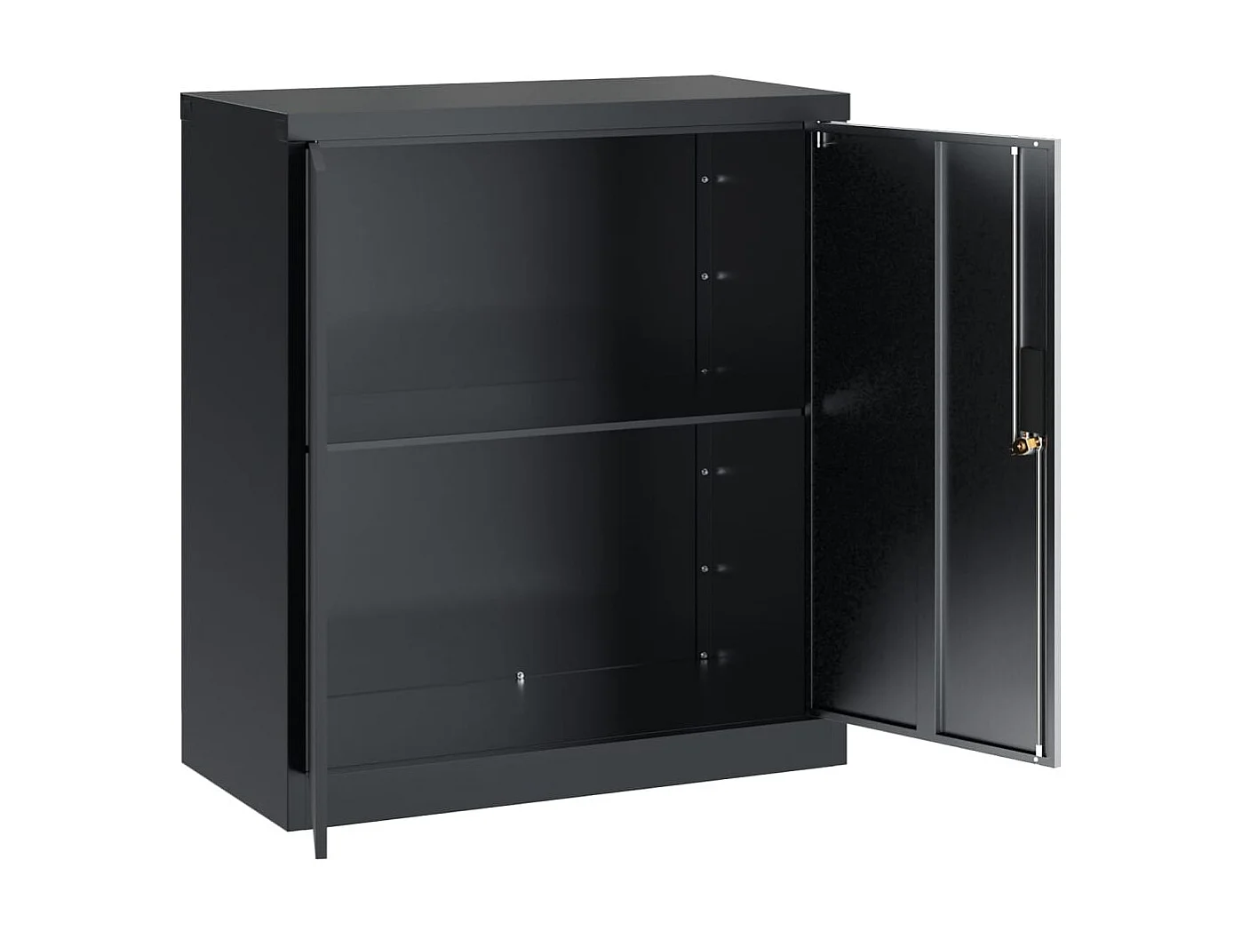 Armoire de bureau - Classeur anthracite 79x40x90 cm acier FR682311