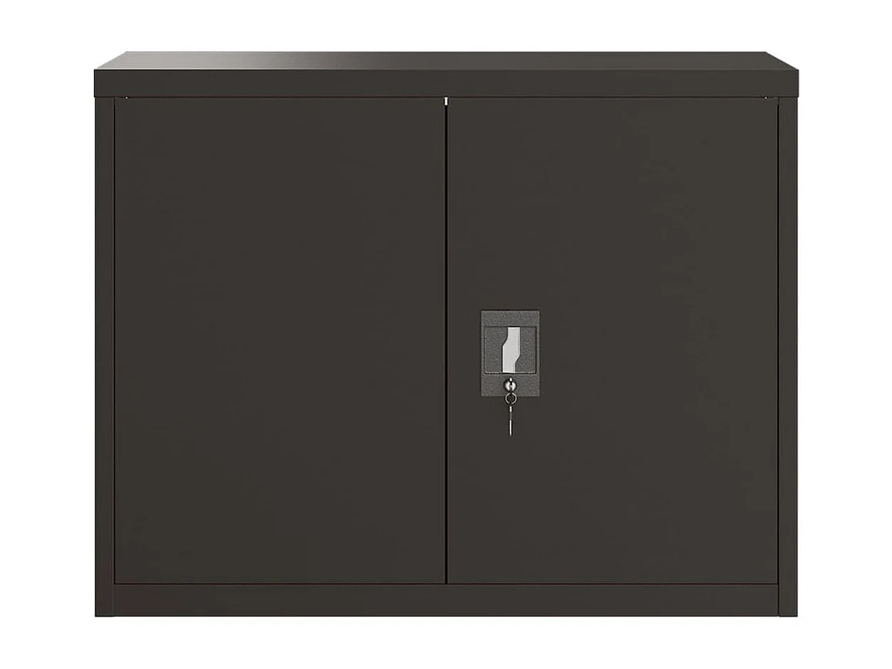 Armario archivador de acero negro 90x40x70 cm ES716613