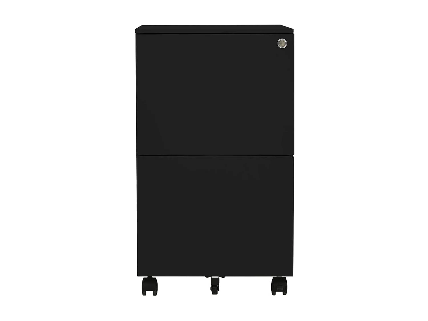 Armoire de bureau - Classeur mobile Noir 39x45x67 cm Acier FR932025