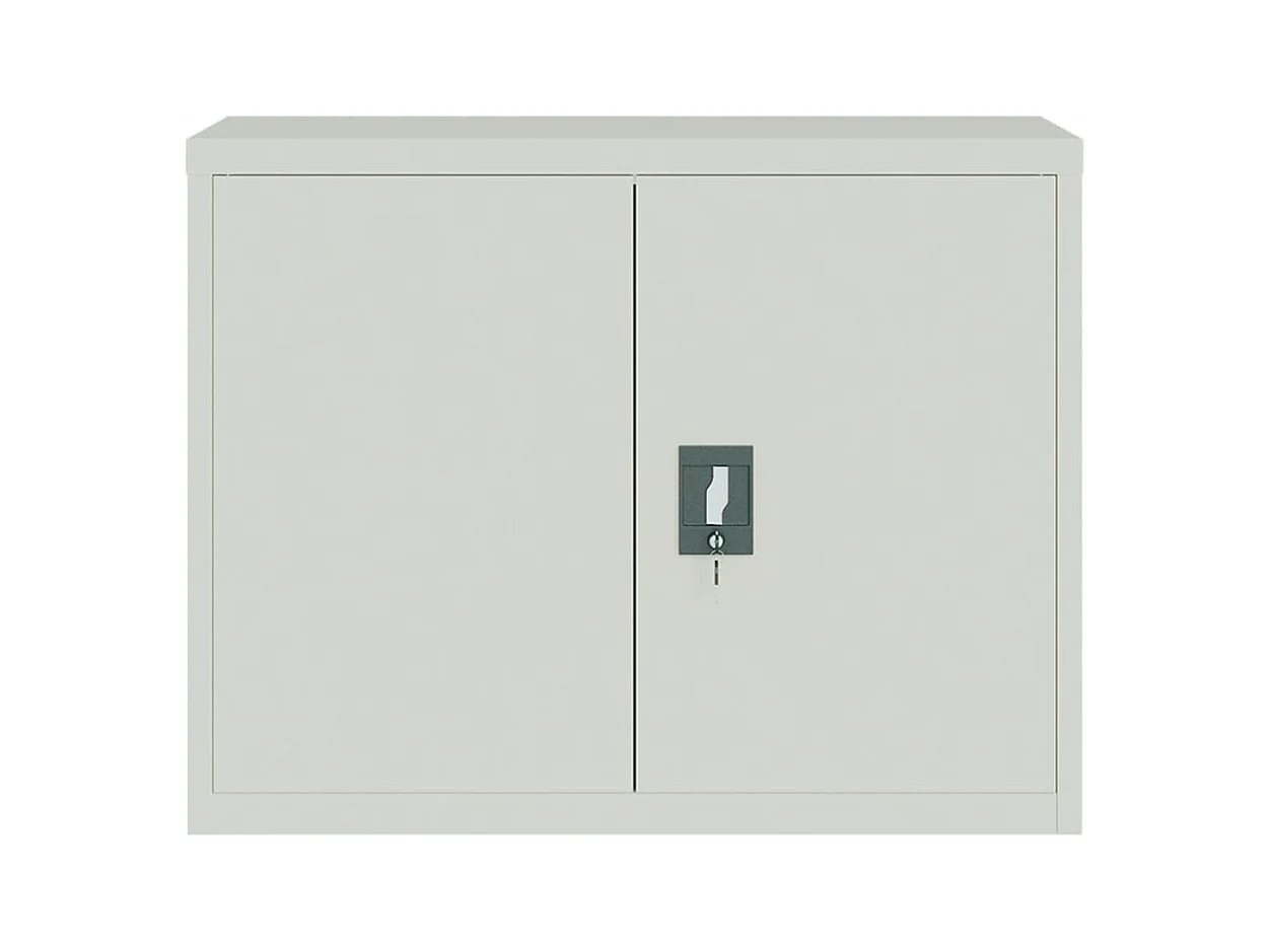 Armoire de bureau - Classeur gris clair 90x40x70 cm acier FR590788