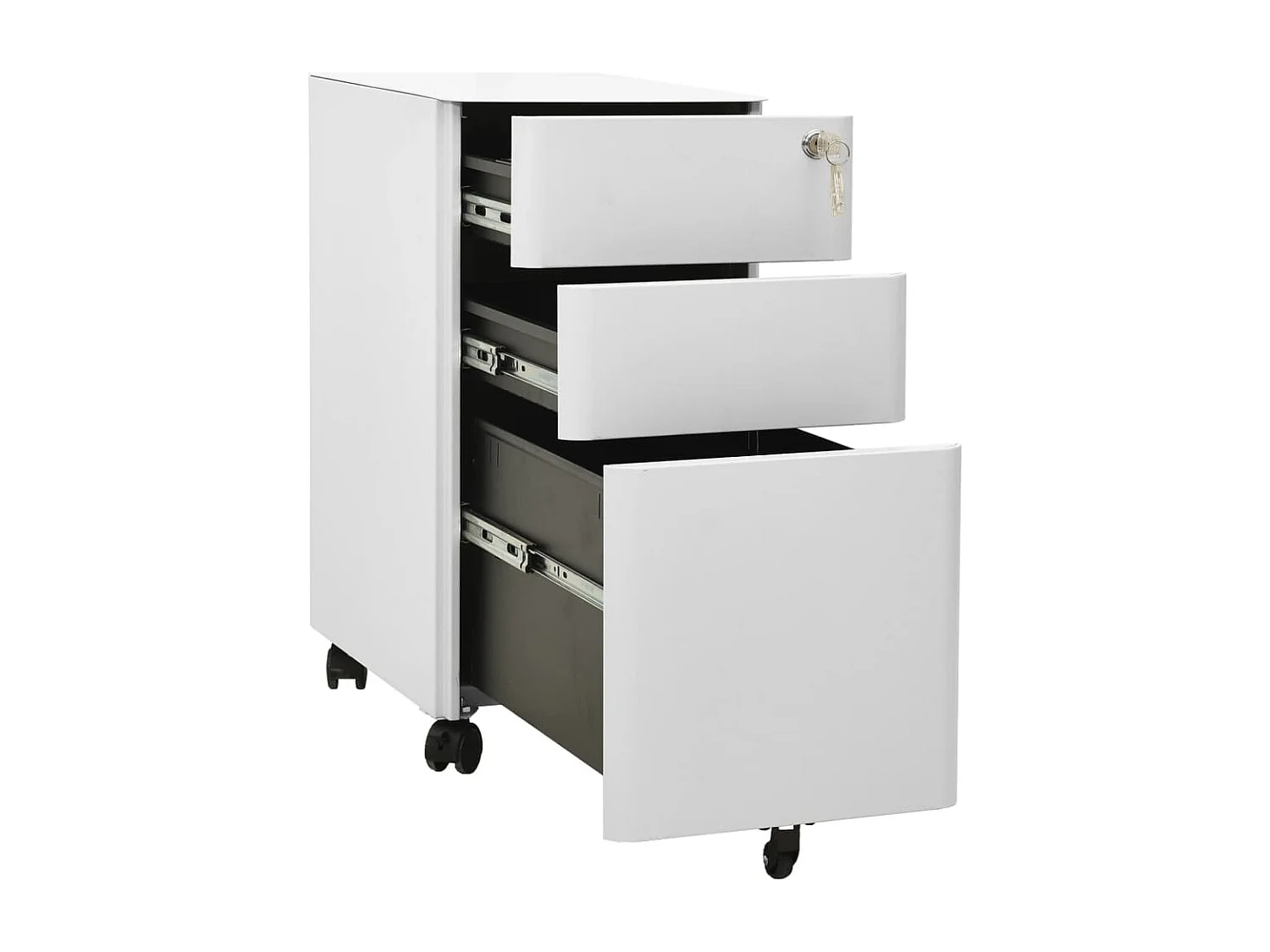 Armoire de bureau - Classeur mobile Gris clair 30x45x59 cm Acier FR305417