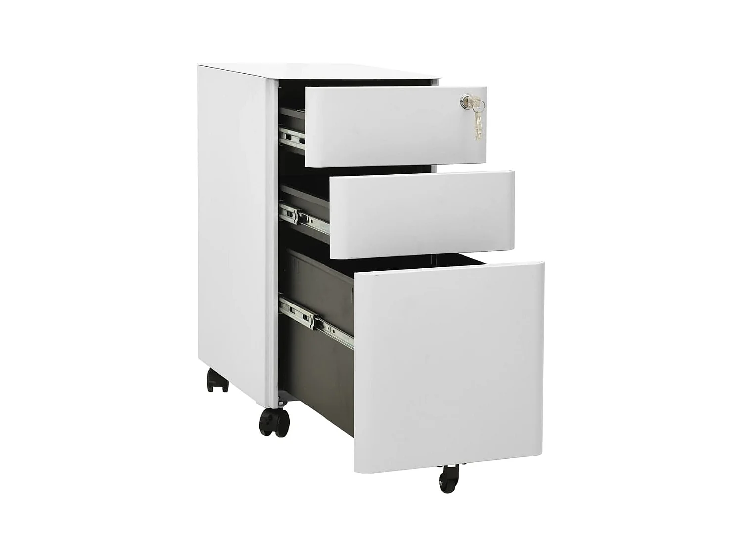 Armoire de bureau - Classeur mobile Gris clair 30x45x59 cm Acier FR305417